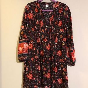 Fall floral dress